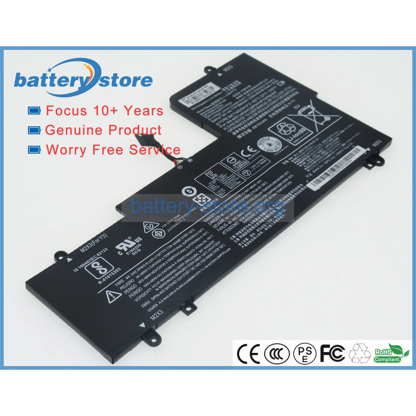 New Genuine laptop batteries for  L15M4PC2,Yoga 710,710-14ISK,710-14,L15L4PC2,5B10K90802,7.6V,4 cell