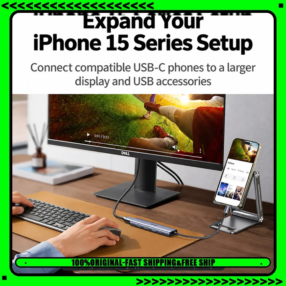 UGREEN 90376 CM500 USB4 5-in-1 USB-C Hub, HDMI up to 8K 60Hz, 2 USB-C and 2 USB-A 3.2 Gen 2 10Gbps Data Ports