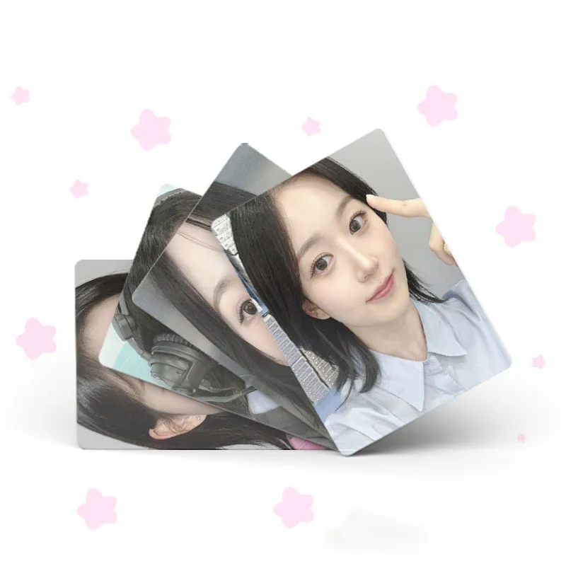 55Pcs/Set KPOP NMIXX HD Laser Photocards Haewon Personal LOMO Card Double Sides Coated Paper Boxed Postcard Fans Gift Collection