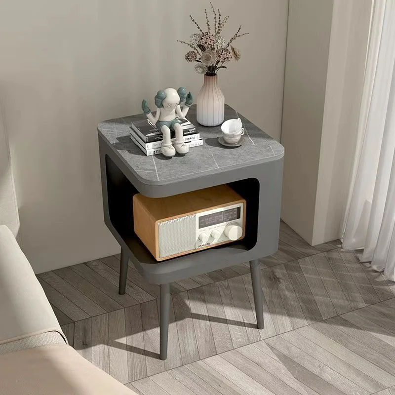 

Modern luxury creative design bedside table elegant bedroom home furniture shelf simple living room sofa side cabinet