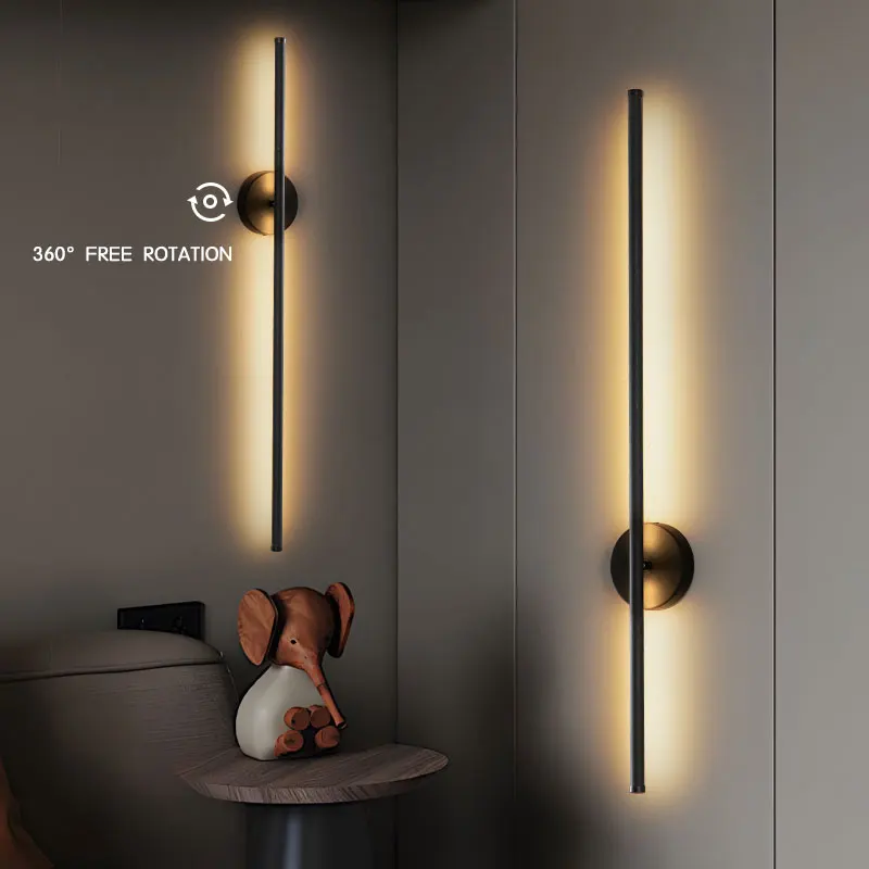 Imagem -03 - Lâmpada de Parede Led Regulável com Interruptor de Toque Luzes de Parede para Quarto Corrediça Cabeceira Lâmpada Moderna 360 ° Rotatable Led Wall Lighting