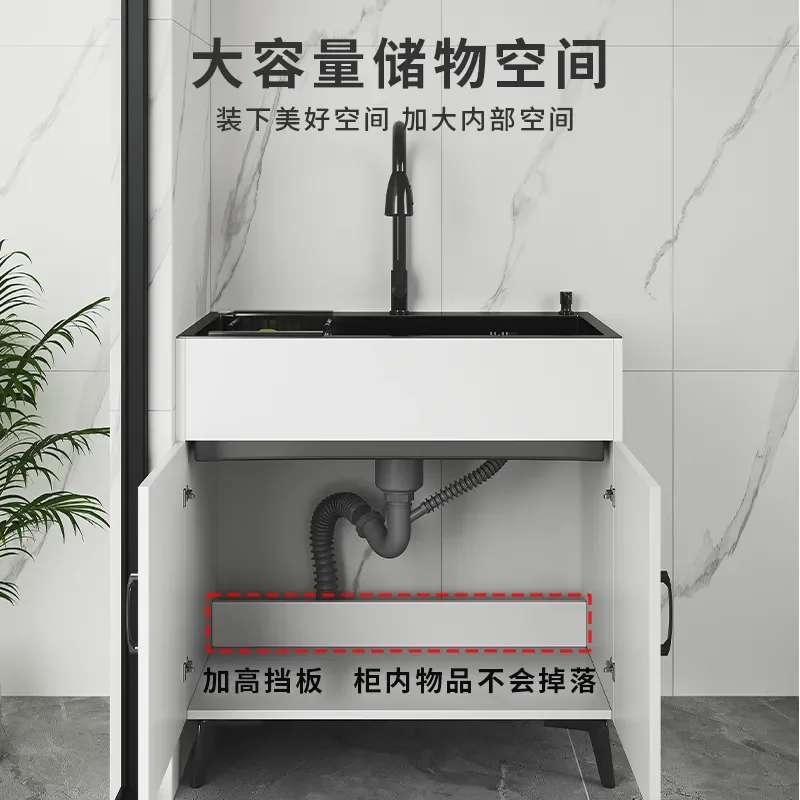 for Stainless Steel Kitchen Sink Large Integrated Vegetable Dish Washing Basin for Household Cabinet Simple Modern Design