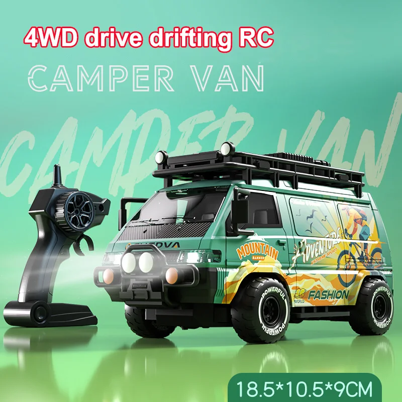 

Новинка 2026, полноприводный дрифт, радиоуправляемый фургон для кемпинга, 2,4G, беспроводной пульт дистанционного управления, модель гоночного автомобиля, детский рождественский подарок