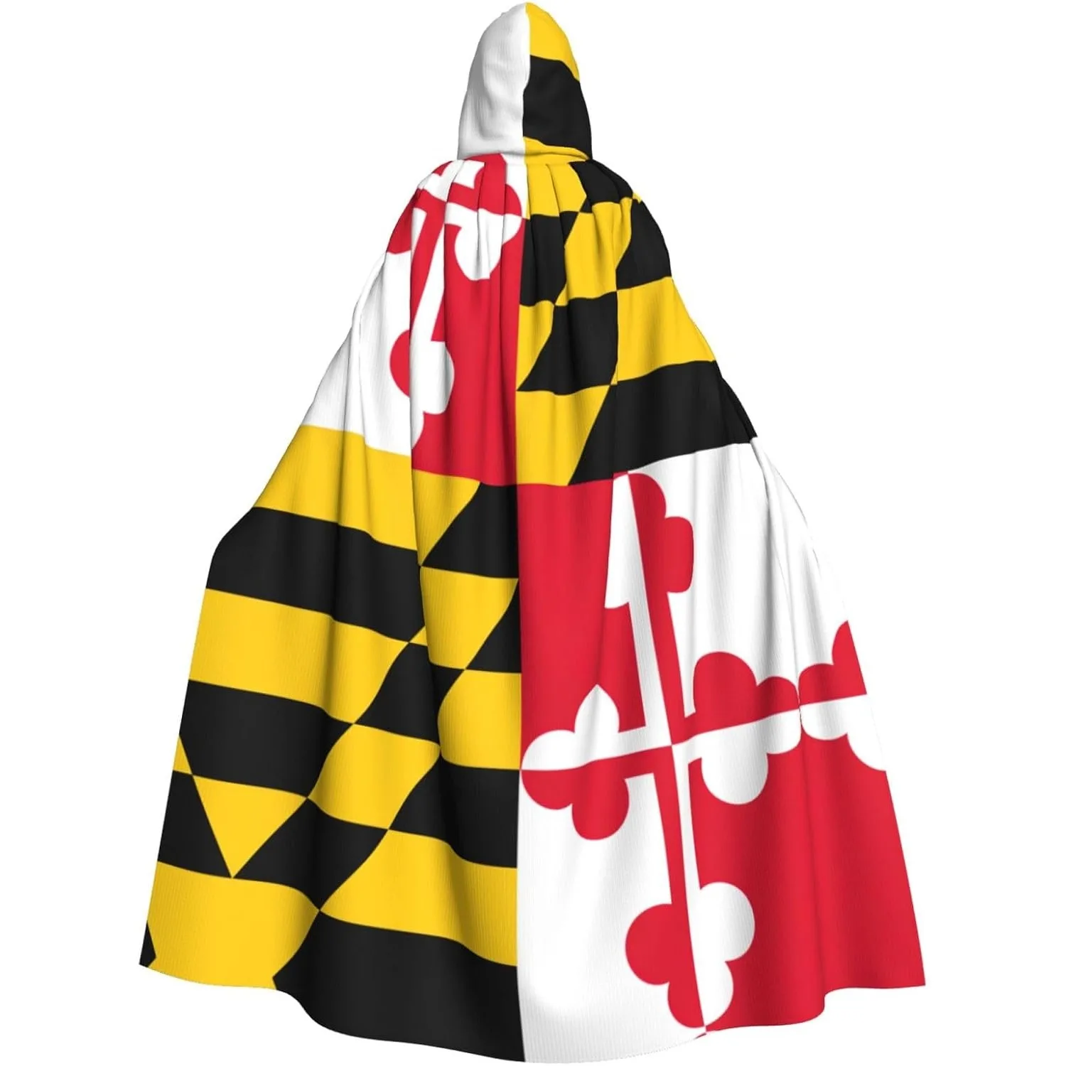 

Flag of Maryland print Adult Hooded Cape Carnival Festival Cape Cosplay Robe Costume party Gothic Carnival