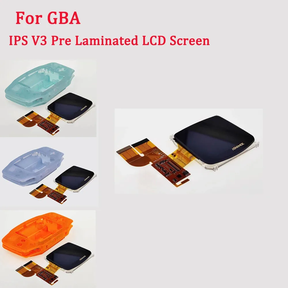 

Highlight LCD Screen IPS V3 Pre Laminated LCD Screen for Gameboy Advance for GBA with pre cut shell