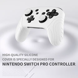PlayVital Samurai Edition Ergonomic Silicone Skin Protective Case W/2 Thumb Grips for Nintendo Switch Pro Controller