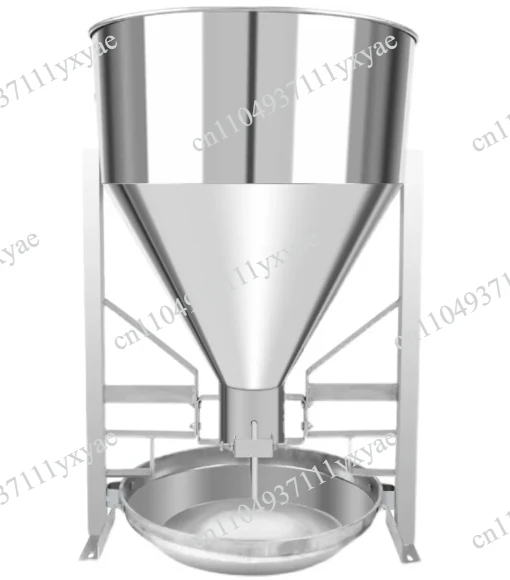 Stainless steel dry and wet automatic fattening double-sided pig trough sow pocket trough feeder size pig farm equipment
