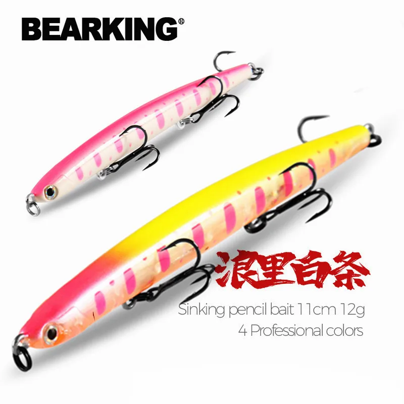 BEARKING Professional Hot Fishing Lures 11cm 12g Sinking Pencil Bait Lure High Quality Hard Baits Good Action Wobblers