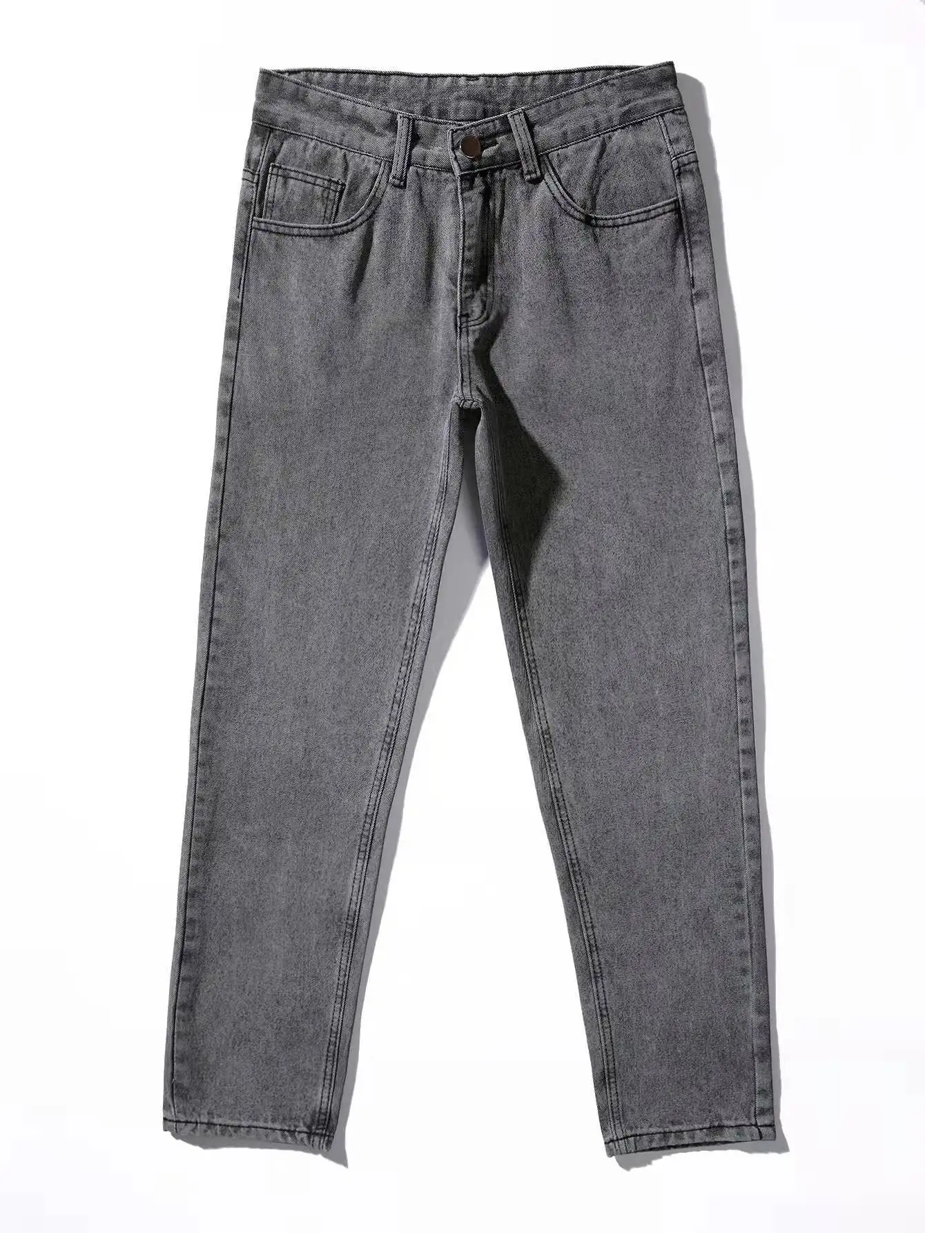 2025 New Business Men's Jeans Casual Straight Stretch Fashion Classic Blue Black Work Denim Trousers Male Brand Clothing S-3XL - Image 4