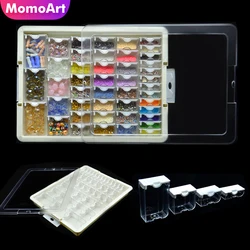 MomoArt Diamond Painting Mosaic Tool Accessories Plaid Jewelry Drill Containers For Diamond Embroidery Transparent Storage Box