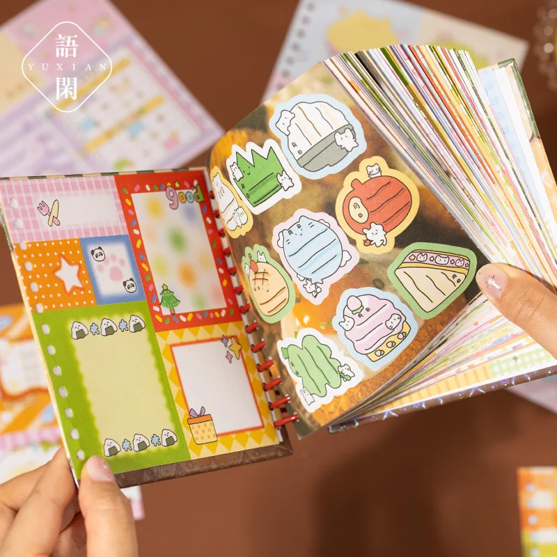 

Writable Craft Paper Book Sticky Memo Pads Kawaii Japanese Style Scrapbooking Sticker for Arts Diy Crafts Album Journal Planner