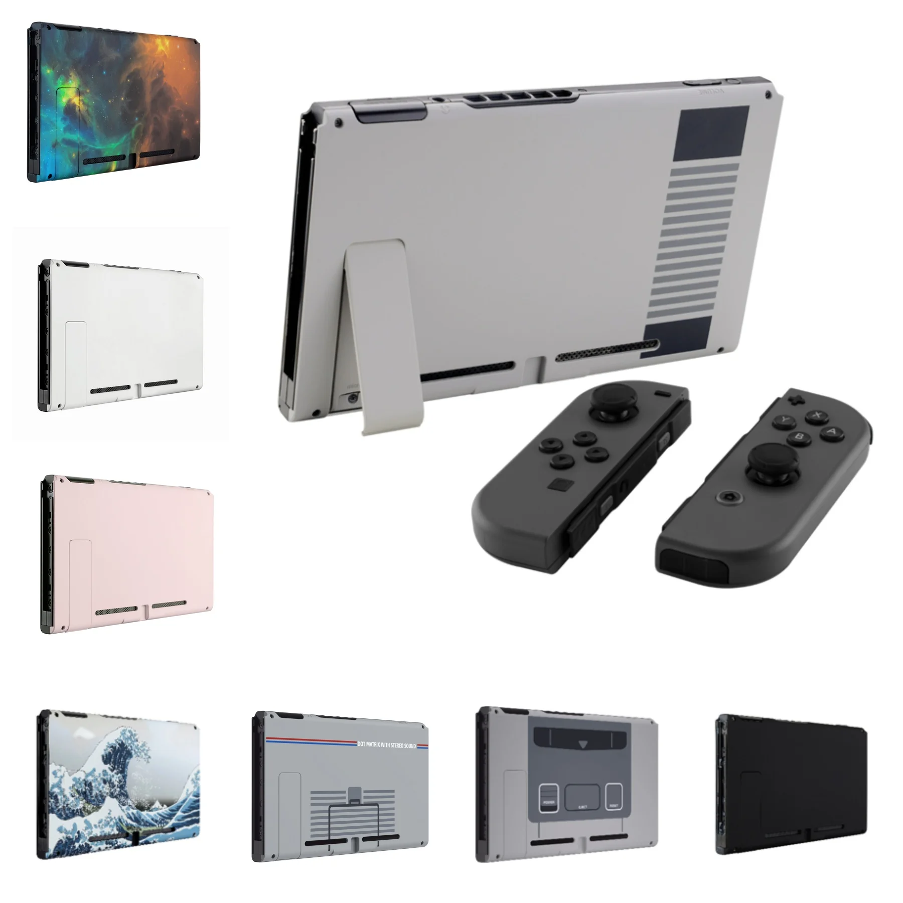 eXtremeRate Custom Console Back Plate with Kickstand DIY Replacement Housing Shell Case for Nintendo Switch Console