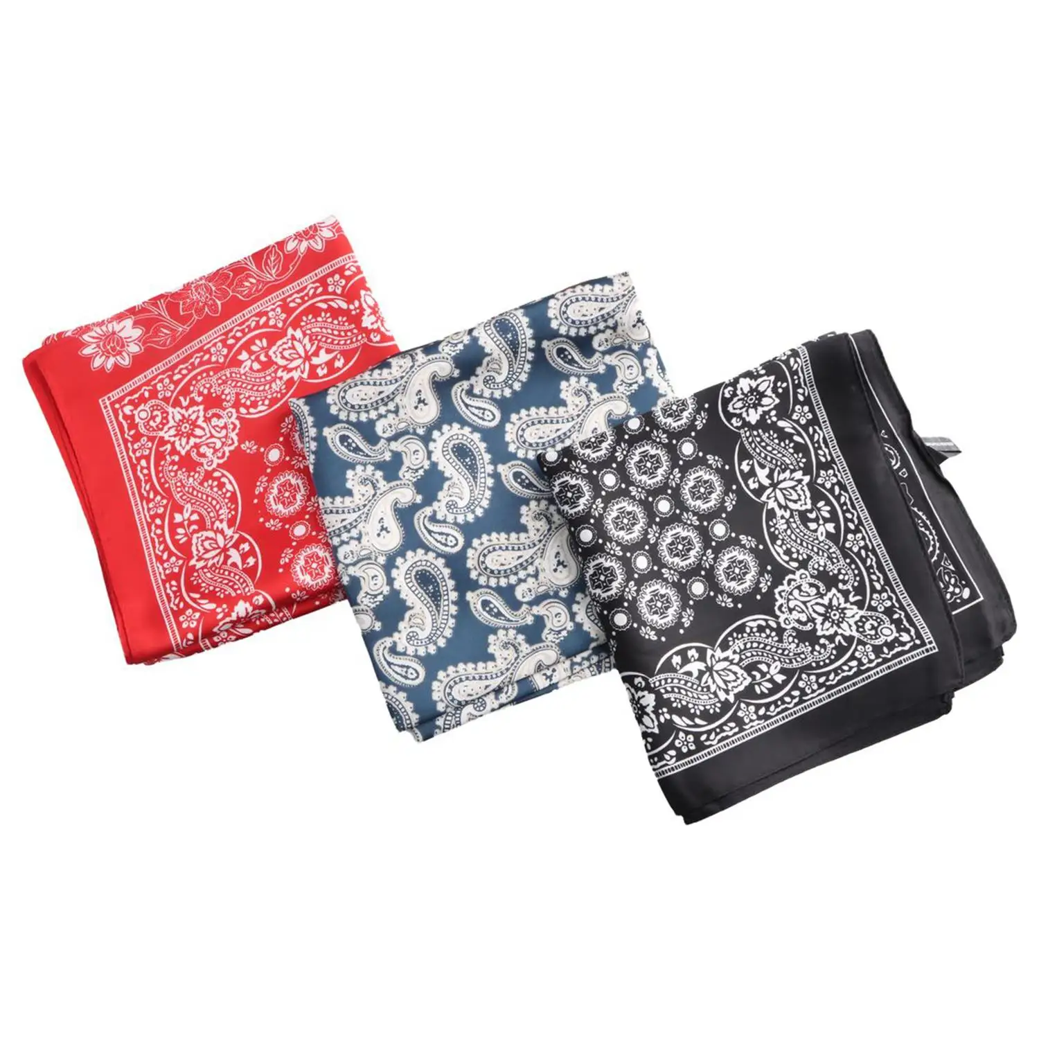 

Retro Elegant Scarf Cashew Flower Printed Silk Scarf for Women Summer Fashion Accessory Lady Scarf Headscarf