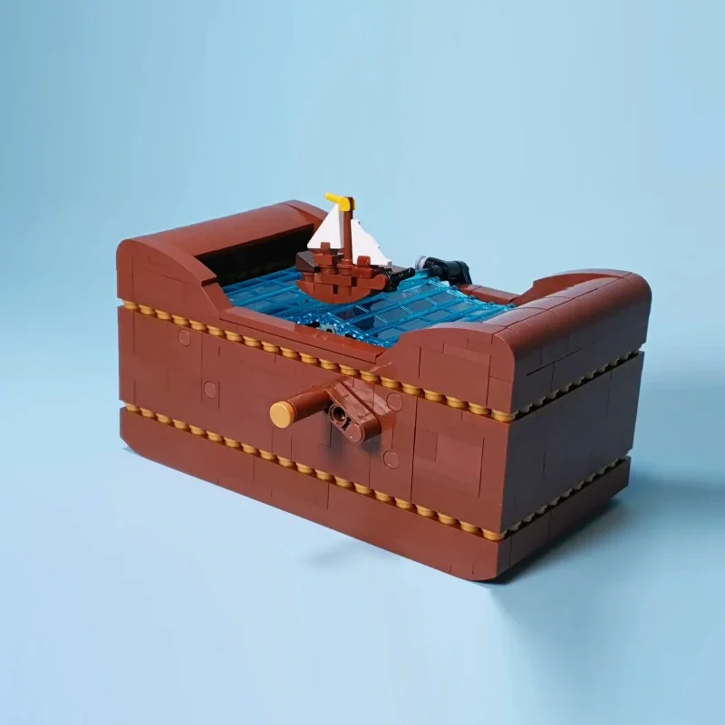 Bloques de construcción de barcos en el mar para niños, Kit de bloques de construcción de barcos automotrices de alta tecnología, MOC-59860, modelo DIY, rompecabezas, juguetes de montaje, regalo, 513 piezas