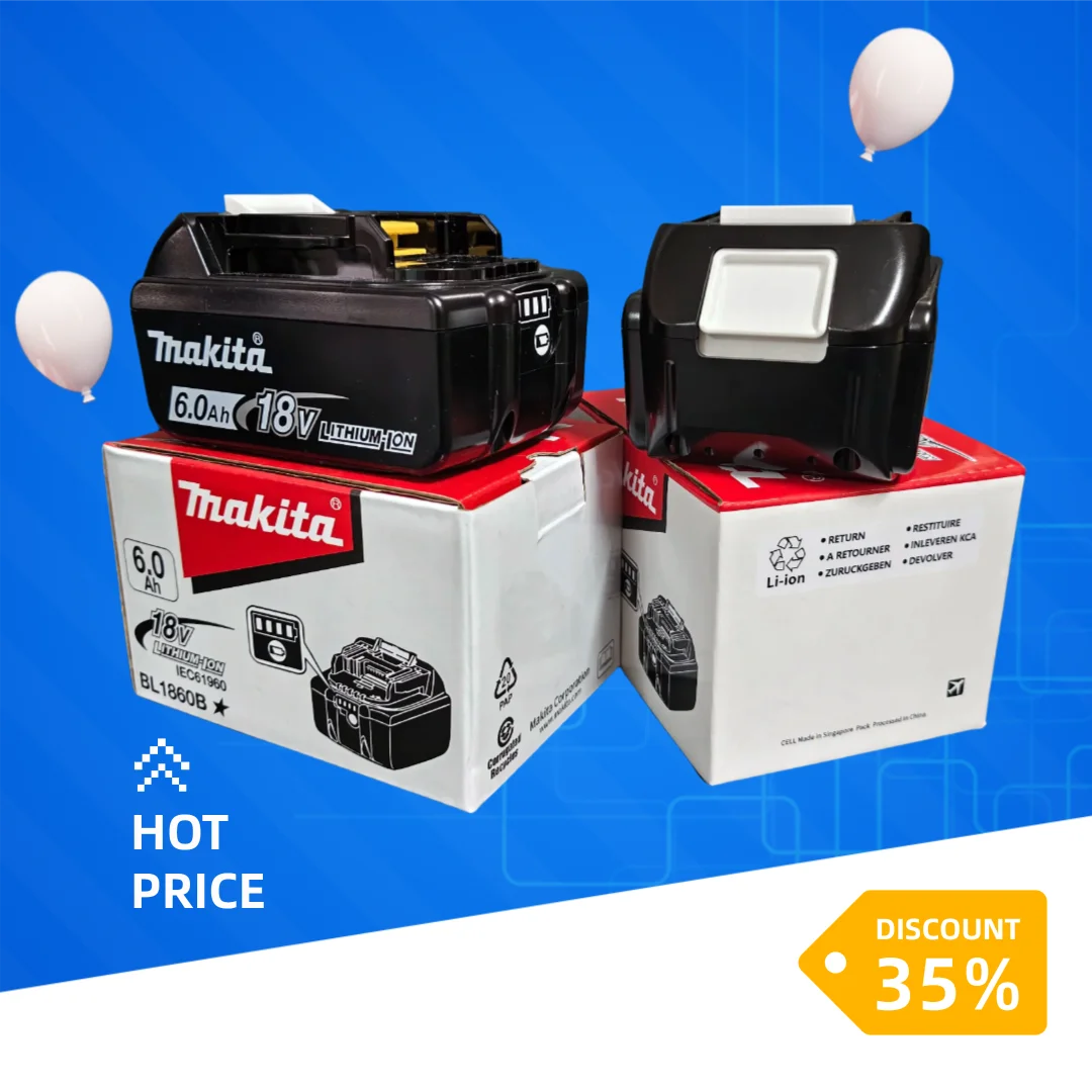 

Makita 18V 6000mAh Battery, Replacement for BL1830 BL1850 with LED Indicator, New with original box