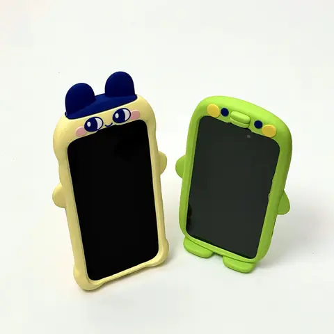 Coque antichoc en Silicone liquide pour iPhone 17 Air 16 15 14 13 Pro Max, souple et mignonne, dessin animé Tamagotchi 3D, housse lavable Anti-chute