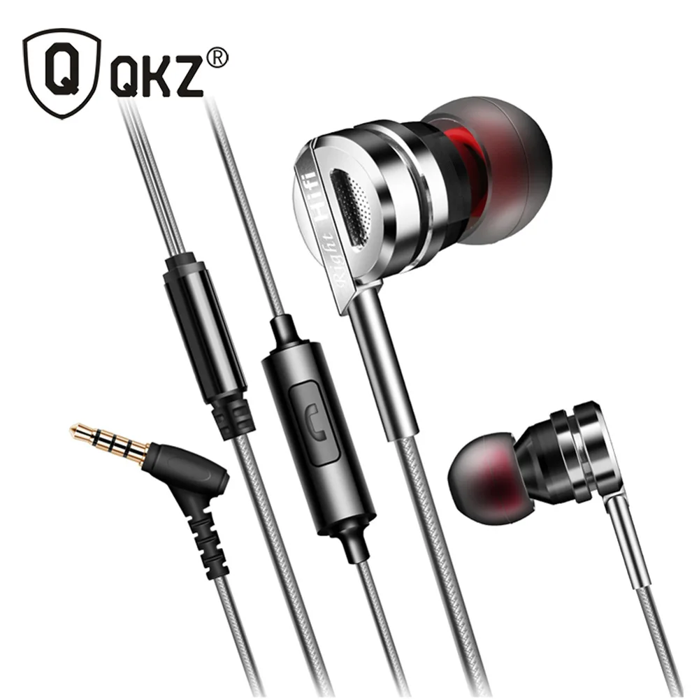 QKZ DM9 FiLe3.5mm Headphones Volume Control Headset With HD Mic Wired Earbuds For iPhone15/16 Samsung Galaxy Earphones