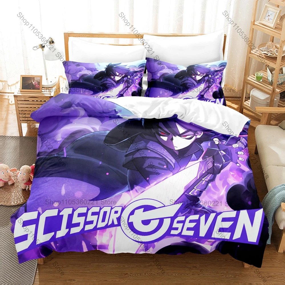 Cool Personality Popular Anime Scissor Seven Theme Bedding Set New Comfortable Duvet Cover Pillowcase Decor Home Textile Gift