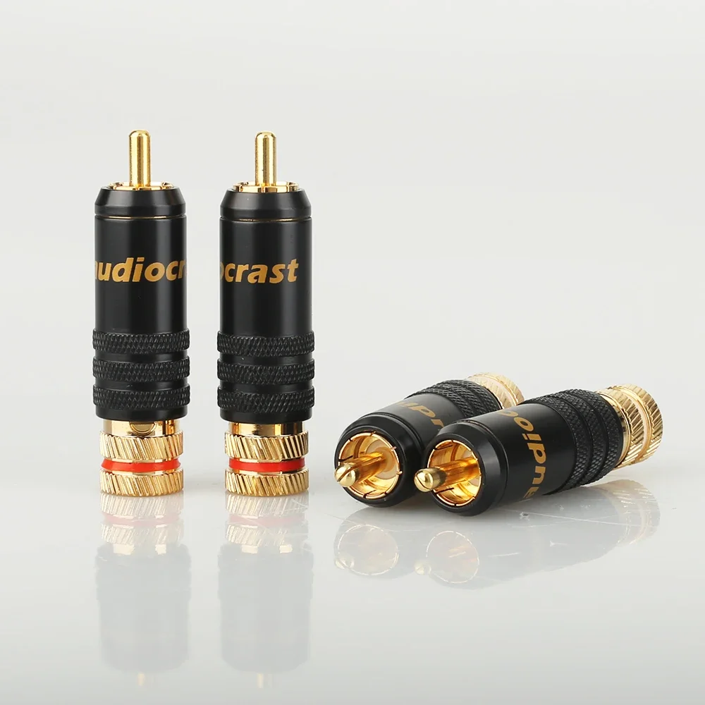 High Quality Gold Plated RCA Plug HIFI Audio Connector for Optimal Signal Transmission