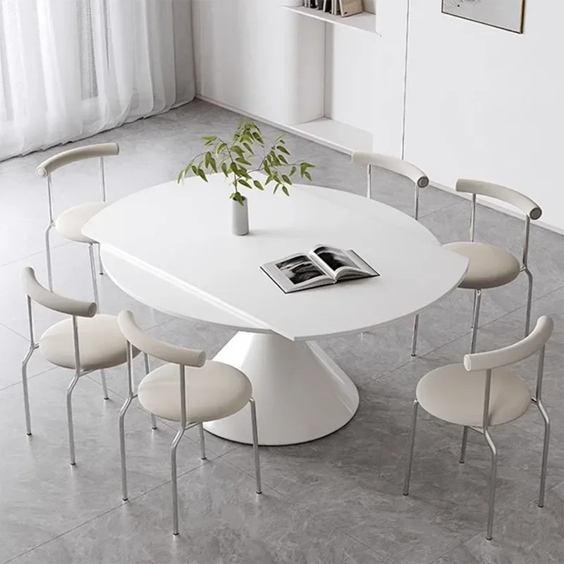 Luxury Round Dining Table Wall Nordic Coffee Oval Kitchen Marble Living Room Wall Dining Table Center Muebles Home Furniture