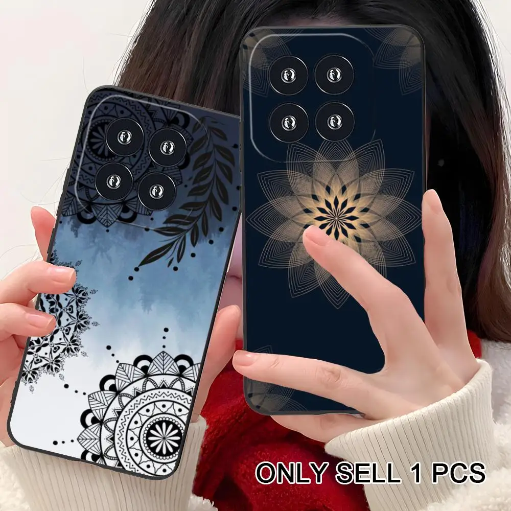 

Luxury Mandala Phone Case for Xiaomi 17 15 14 13 12 Mi 11 T Ultra Lite Pro S X 5G Soft TPU Shockproof Cover