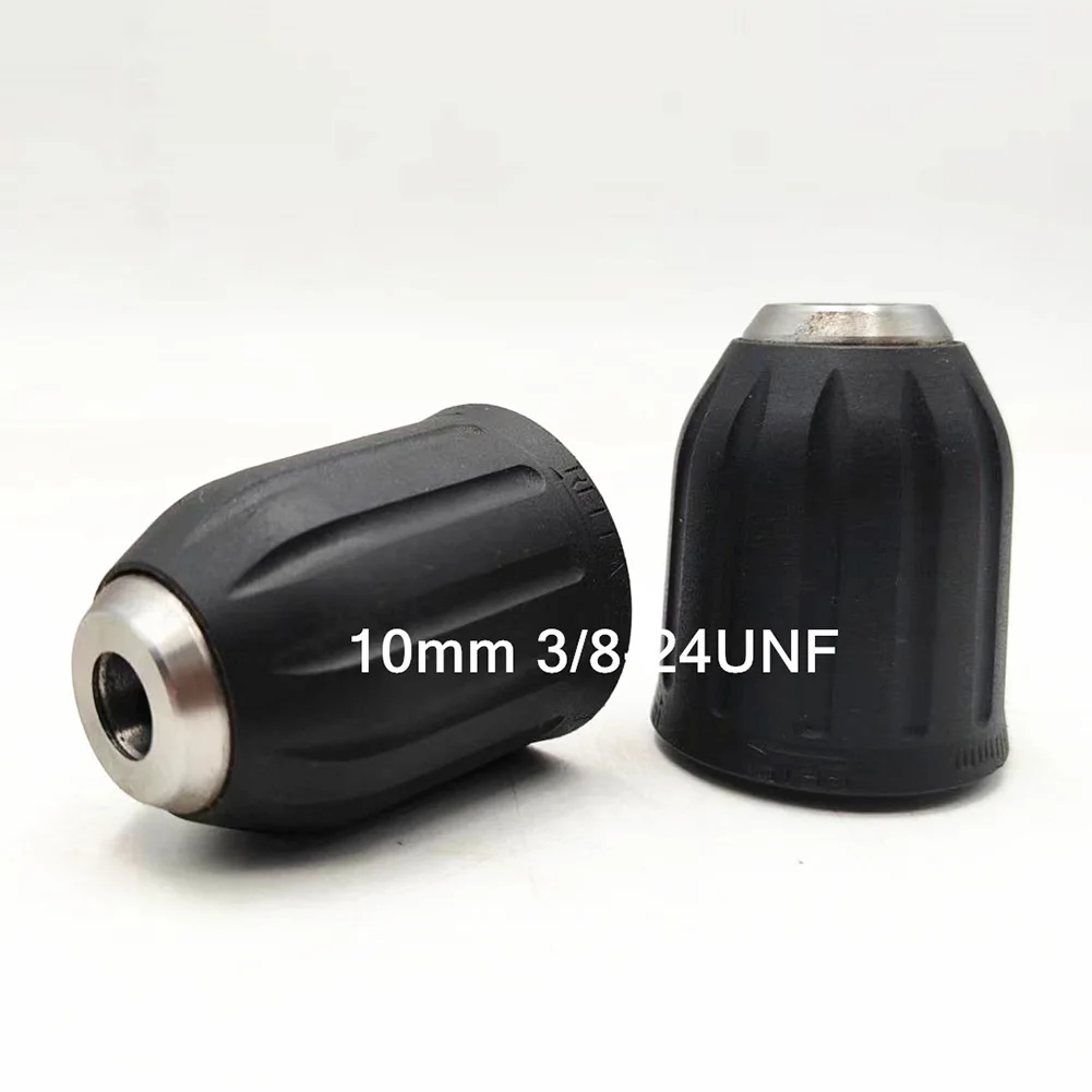 1pc 10mm 3/8-24UNF Hand-Tight Drill Chuck Quick Change Drill Keyless Chuck For Lithium Battery Wrench To Hand Drill Chuck Adapte