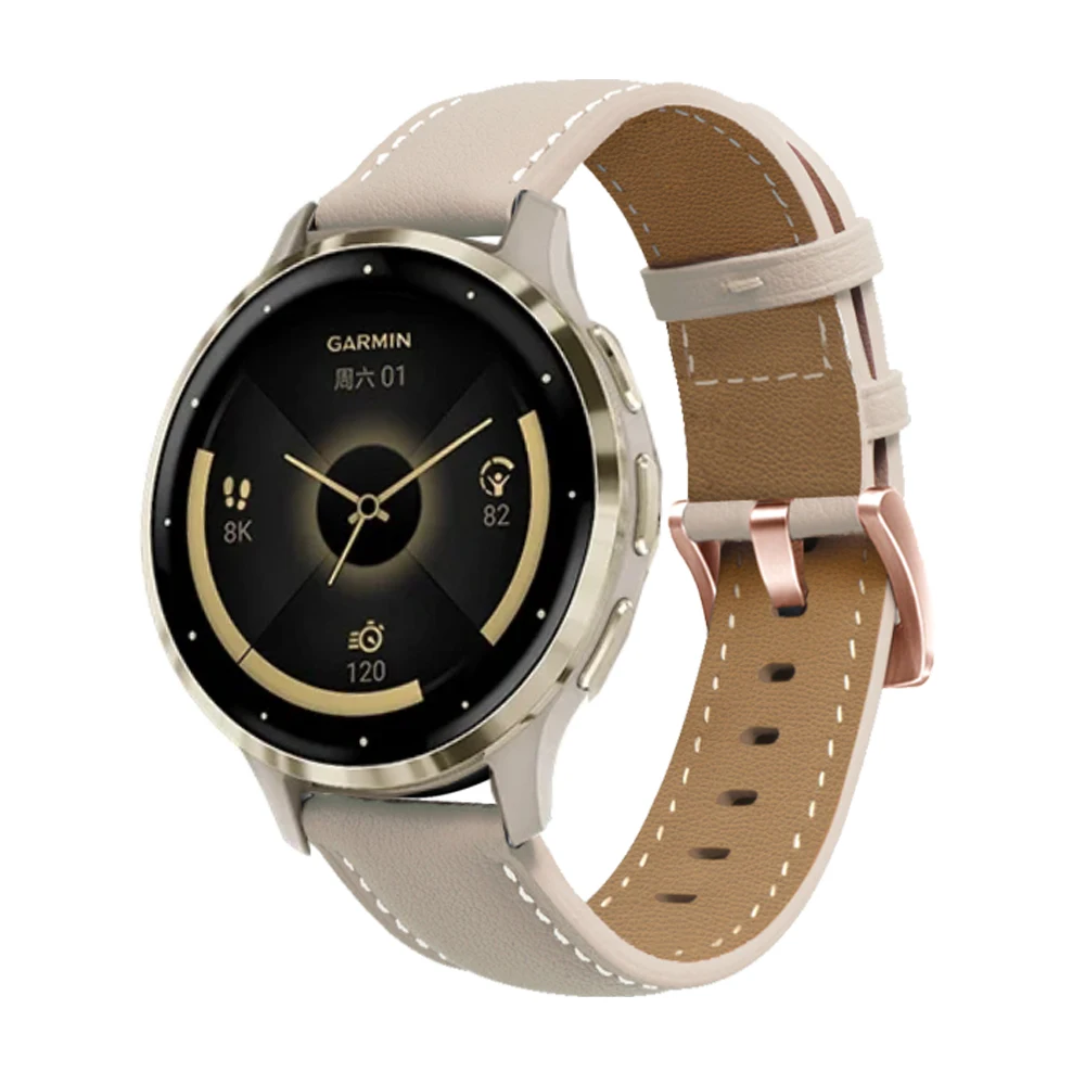 Correa deportiva de cuero para reloj Huawei GT 4, repuesto de correa de 41mm para Garmin Vivoactive 4S Venu 3S 2S, 18mm