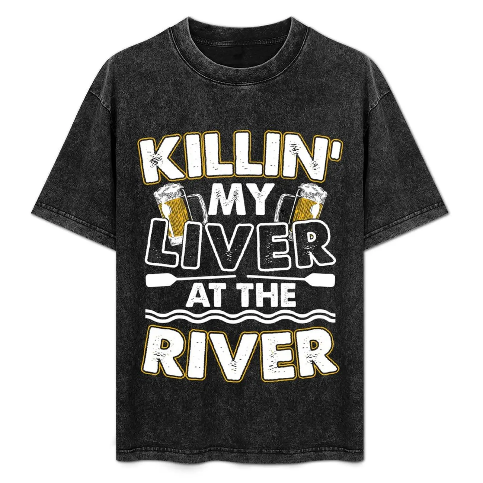 Killin My Liver At The River T-Shirt Essential Solid Color T-Shirt