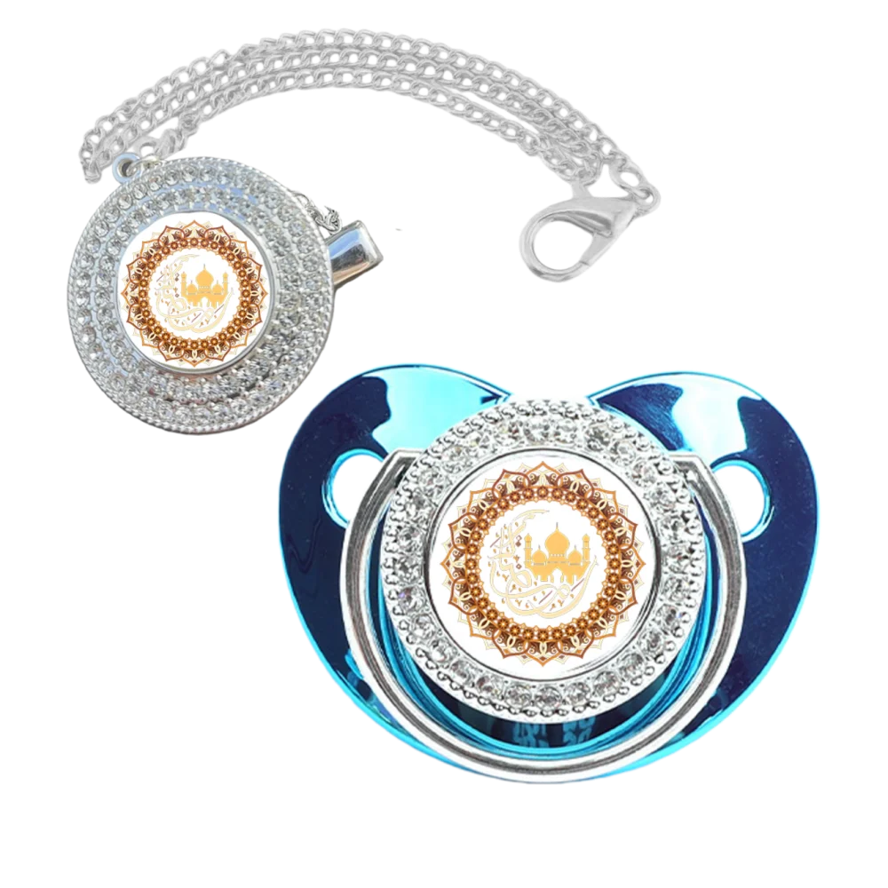 Muslin Pattern Baby Pacifier Clip Newborn Soother Calm Comfort Teething Chew Mouthing Infant Gift