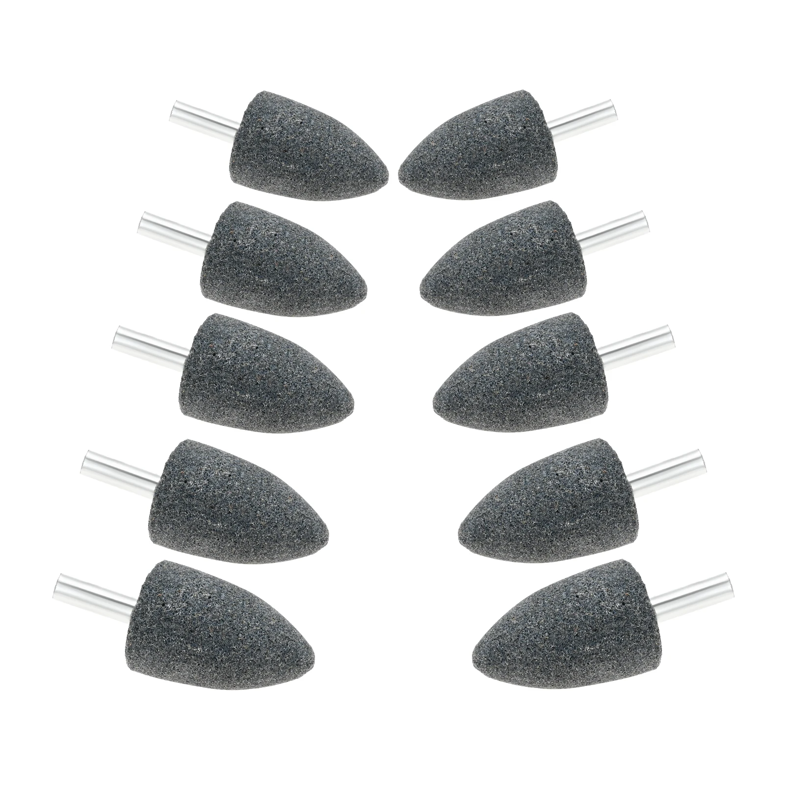 10pcs Cylindrical Grinding Stones 25mm Head 1/4Inch Shank Aluminum Oxide Sharpening Bits fit Electric Rotary Tools Drill Grinder