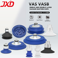JXD Vacuum Suction Cup for Industrial Manipulator: VASB-30-1/8, Silicone Suction Nozzle VAS-15-1/8, Metal Fitting Suction Cup