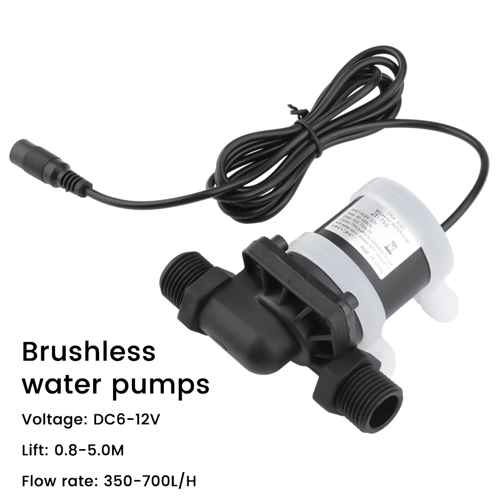 DC 12V 24V Brushless Water Pump Water Heater Shower Floor Heating Booster Pump Micro Submersible Water Pumps JT-750