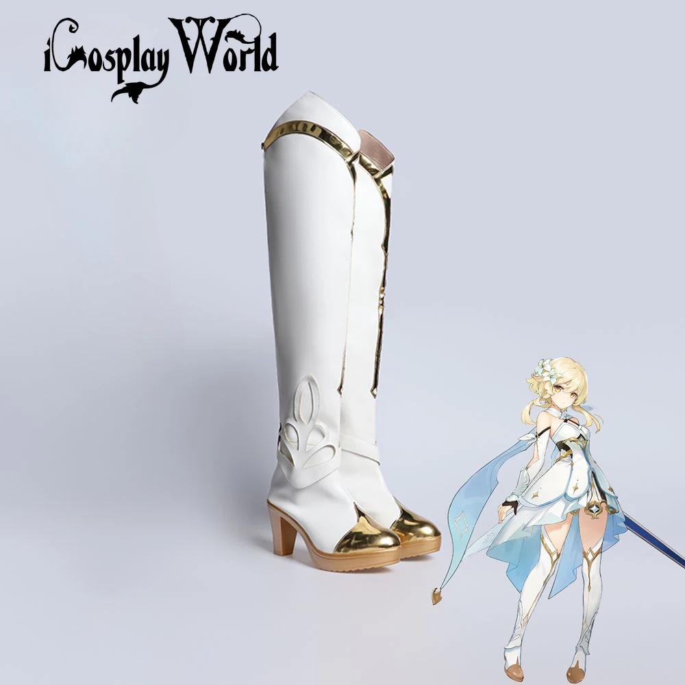 

GenshinImpact Lumine Cosplay Boots Comic Anime Halloween Party Game Cosplay Shoes Prop