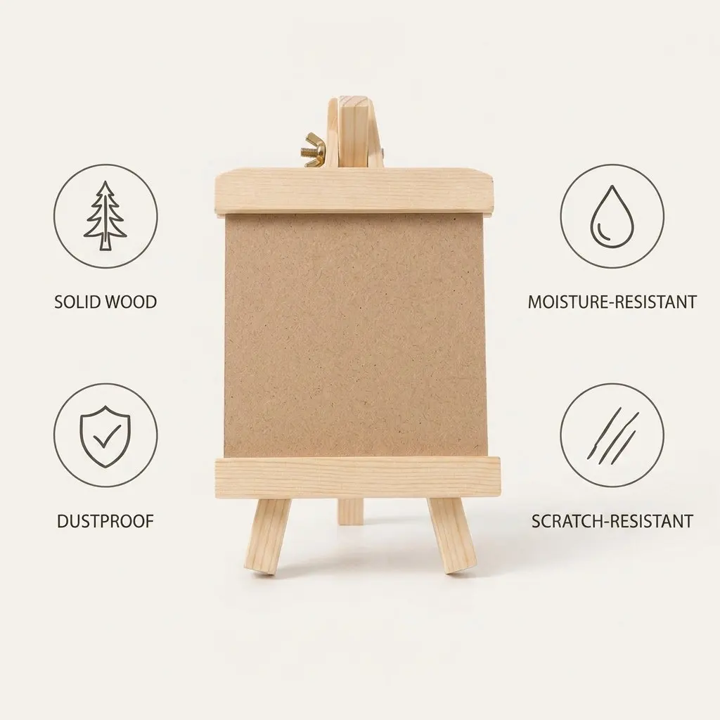 Exquisite Simple Design Wooden Picture Frame 15x10cm Horizontal Tabletop Photo Frame for Home Decor Family Gift Dustproof