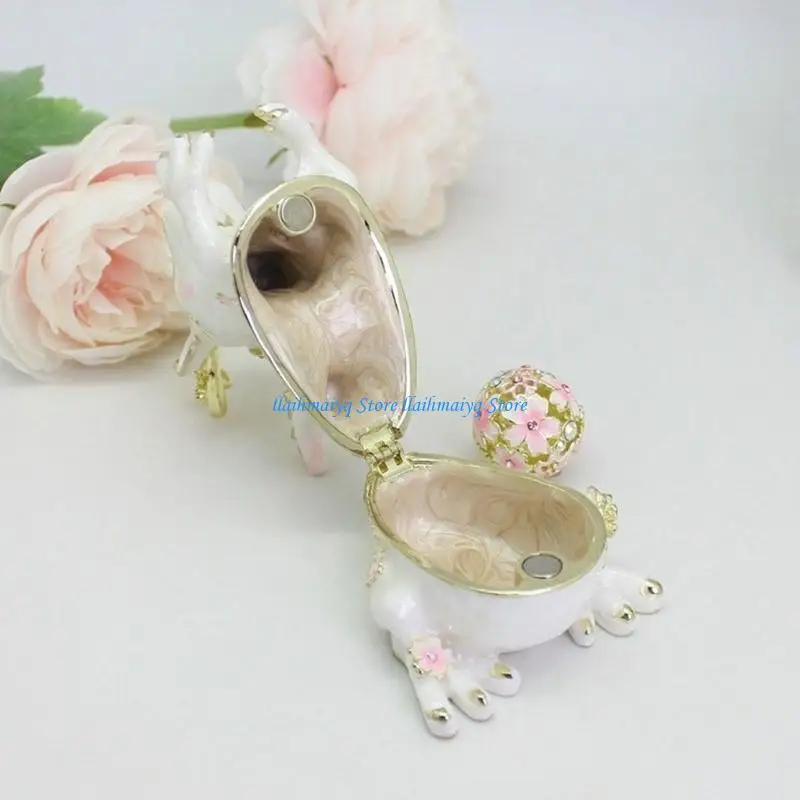 

573B Beautiful Floral Dragon Designs Enamel Jewelry Organizers For Small Accessories