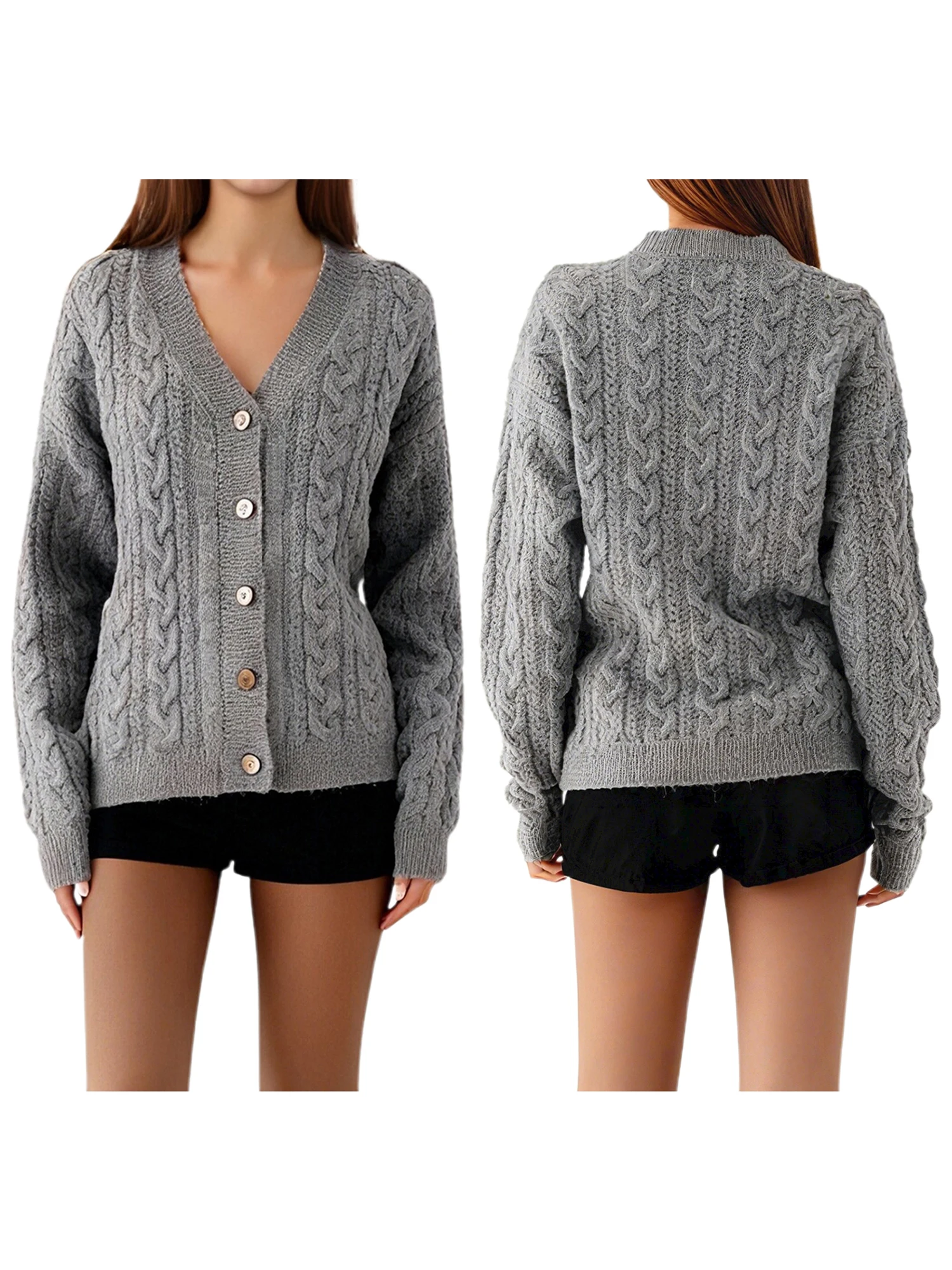 

Женский зимний пуловер, свитер с длинным рукавом, водолазка, вязаный джемпер, однотонный теплый трикотаж, топ с карманами