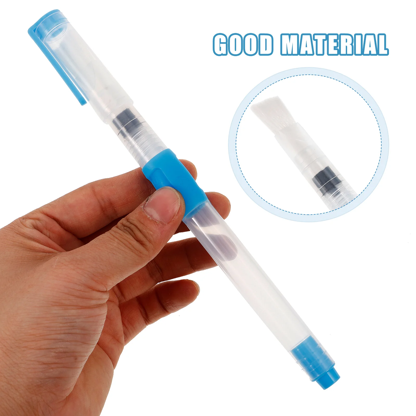 

6 Pcs Soft Tip Water Soluble Brush Pens Blue Set Art Supplies Painting Tools Reusable Washable Calligraphy Marker