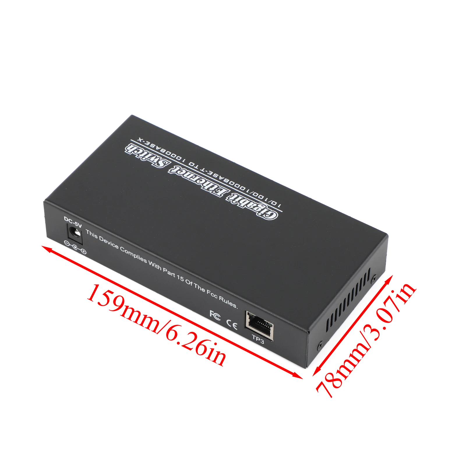 Приемопередатчик 4 SFP на 3 RJ45, 1 шт., гигабитный медиаконвертер SFP, оптоволоконный переключатель 10/100/1000 м с модулем SC SFP 3 км/20 км