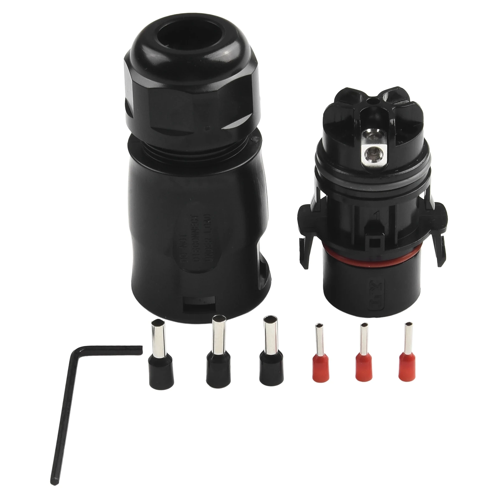 For Deye M60 M80 Inverter Compatible LY01 Connector Cable IP68 Rated 40A 690V 3-Pin Screw Terminal for 14 12AWG Cables