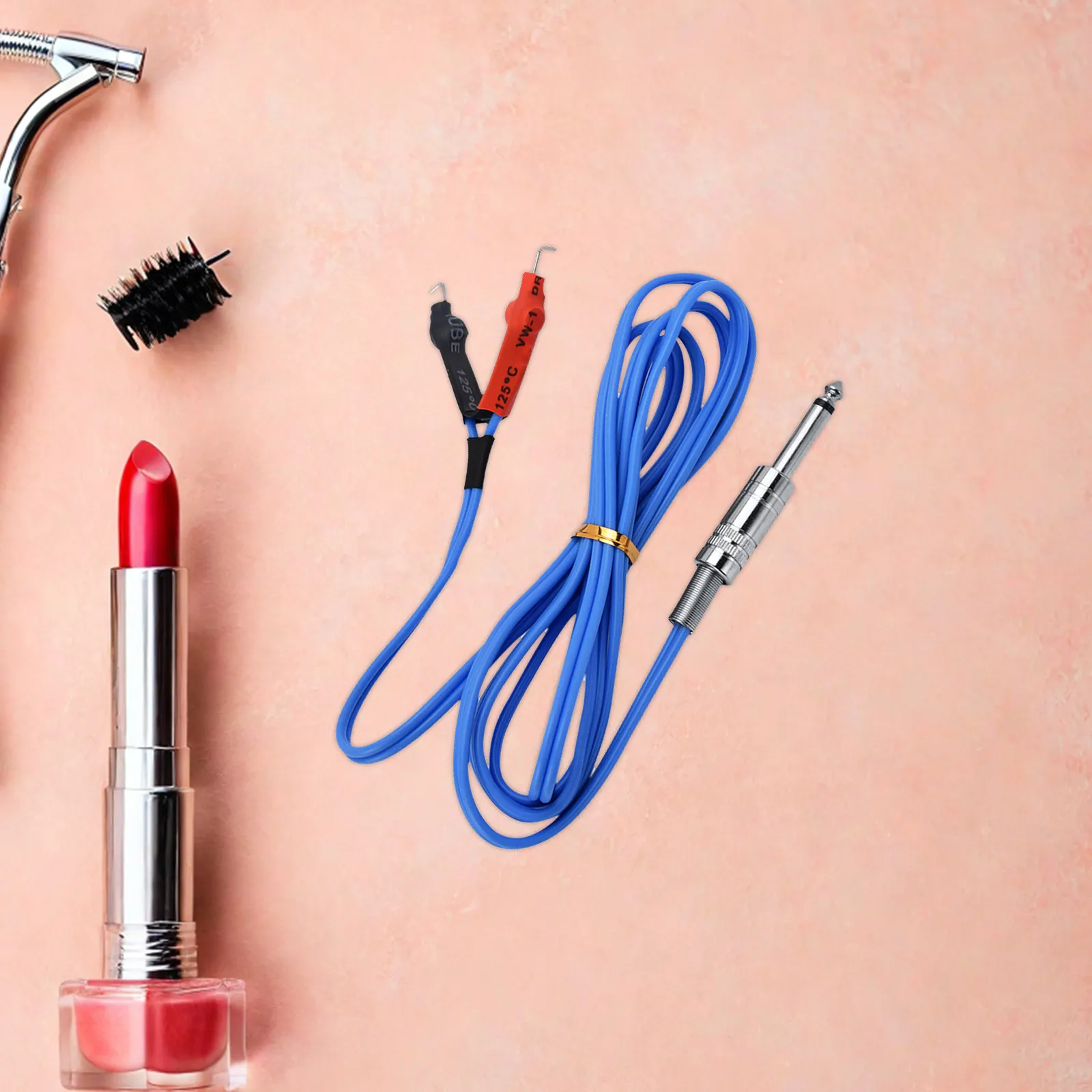 1pc Steel Plate Machine Clip Cord Fit All Power Supply Durable Silicone Wire Flexible Clip Cords For Machines Blue