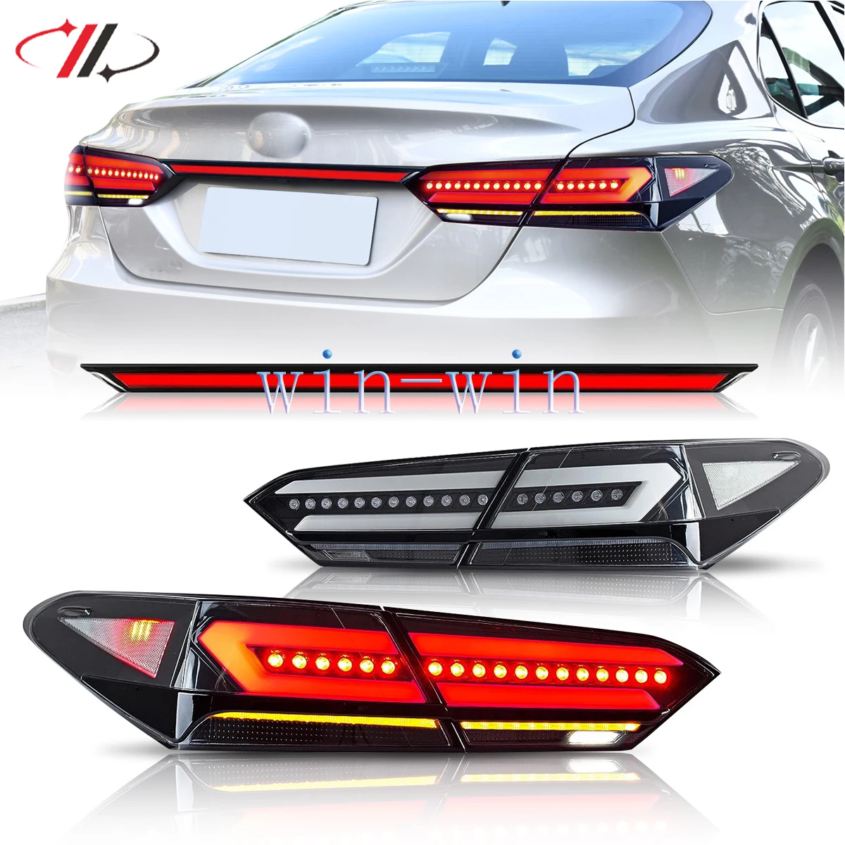 

Led TailLight Assembly For Toyota Camry 8th 2018-2024 Through lamp Rear Brake Lamp Reverse Light Turn Signal Car Accessories