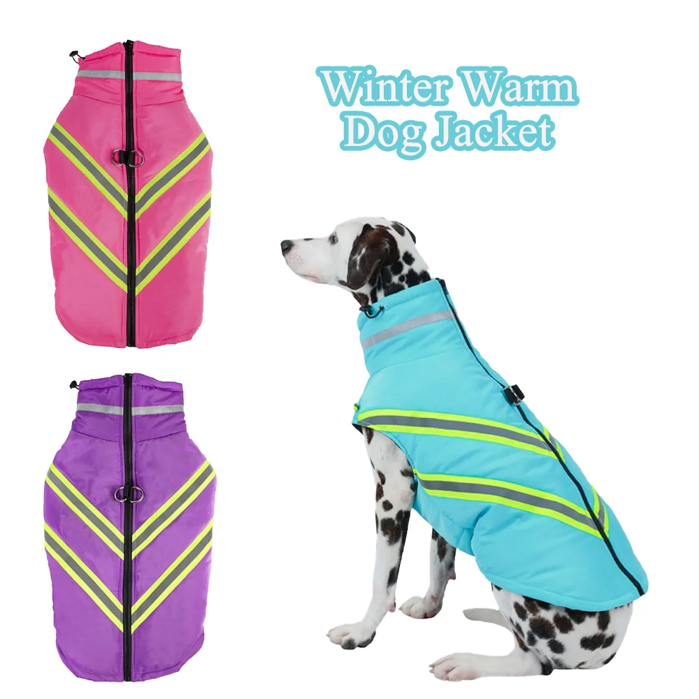 Winter Warm Dog Jacket for Small Medium Dogs Windproof and Waterproof Vest Reflective Coat Beagle Poodle French Bulldog Clothes