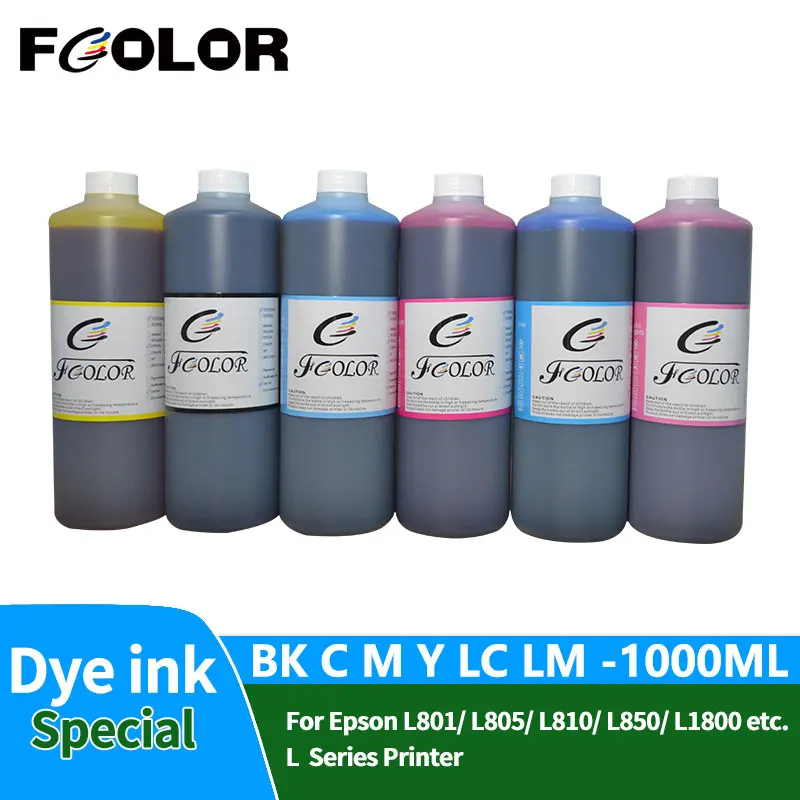 

Fcolor Factory Direct Sales 1000 мл красящие чернила для Epson L801 L805 L810 L850 L1800 и других принтеров серии L Специальные красящие чернила