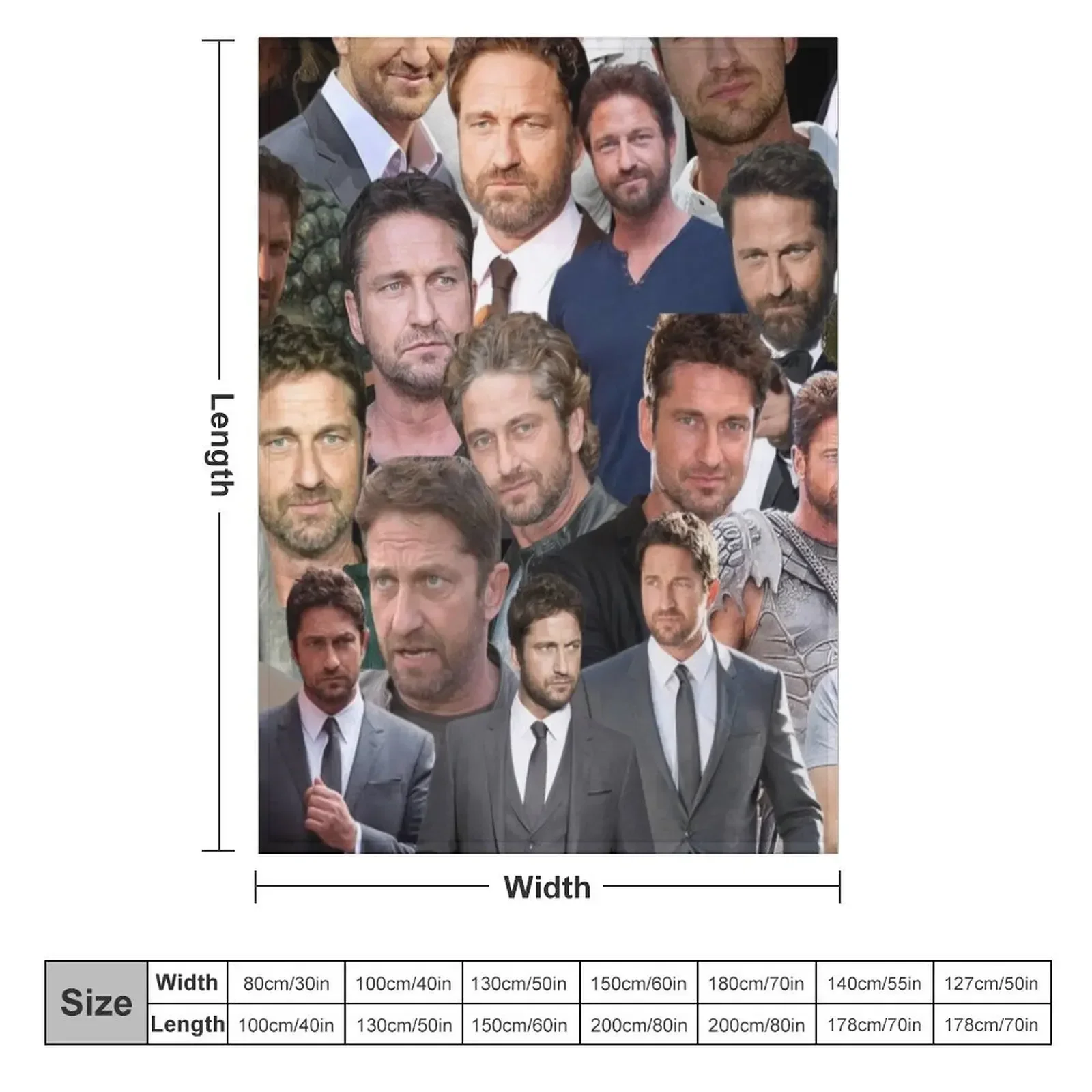 gerard butler photo collage Throw Blanket valentine gift ideas Plaid on the sofa Cute Designers Blankets