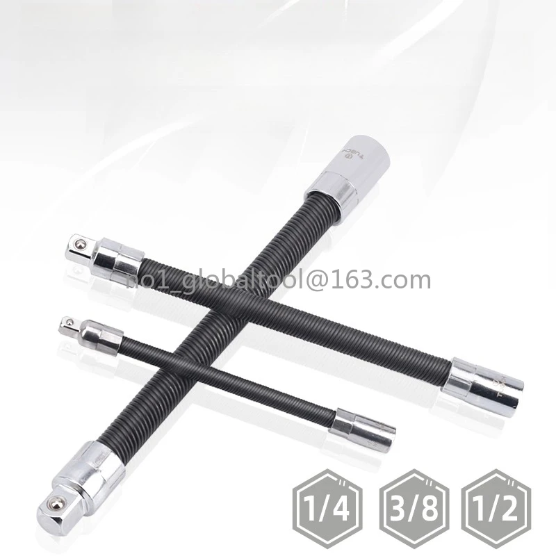 3pcs/set Impact Socket Flexible Extension Rod 1/4 3/8 1/2 Drive Adapter Socket Spanner Workshop Tool for Wrench Automotive