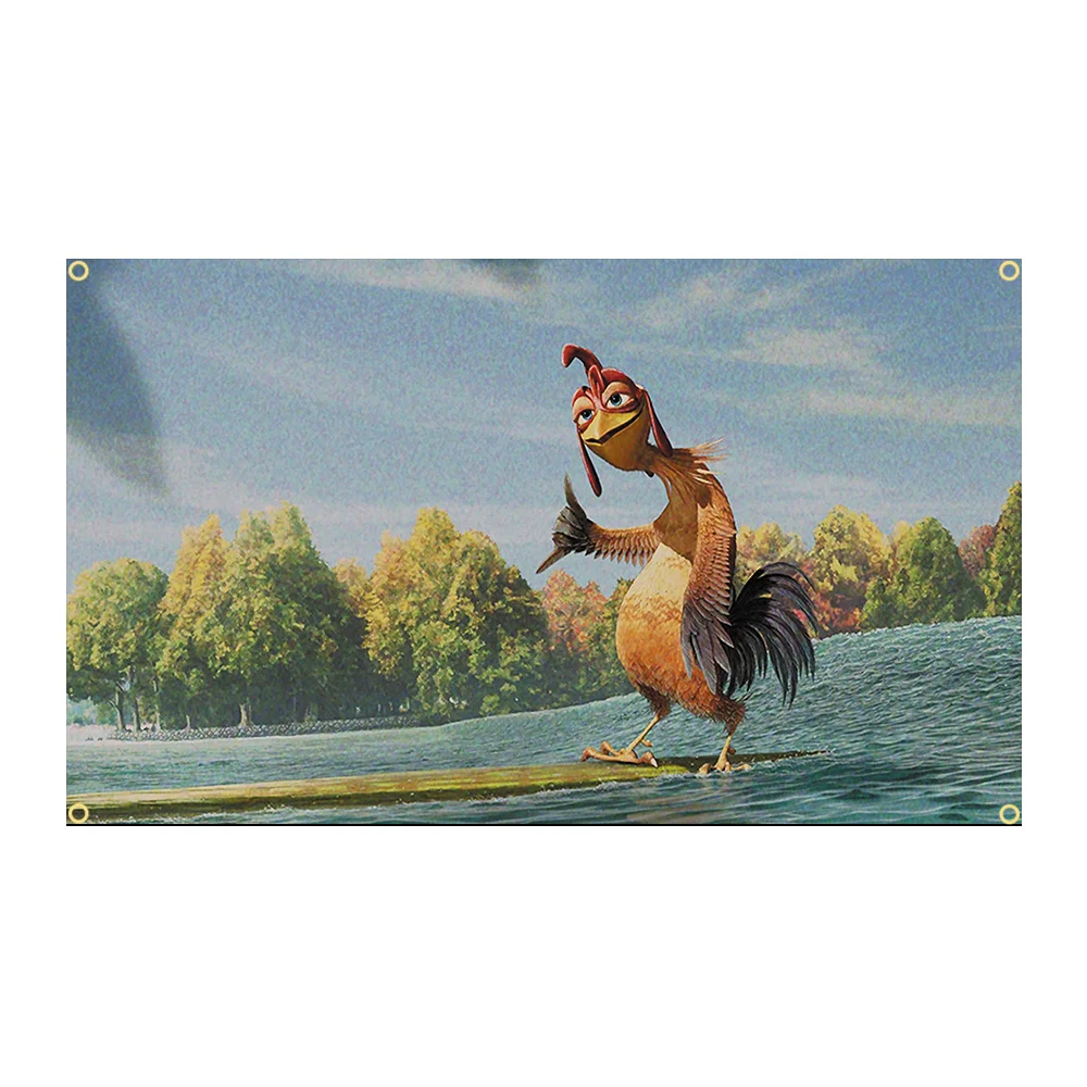 90X150 см курица Джо Surfs Up забавный мем абстрактный мультяшный флаг гобелен настенный гобелен для спальни, бара, эстетический декор комнаты