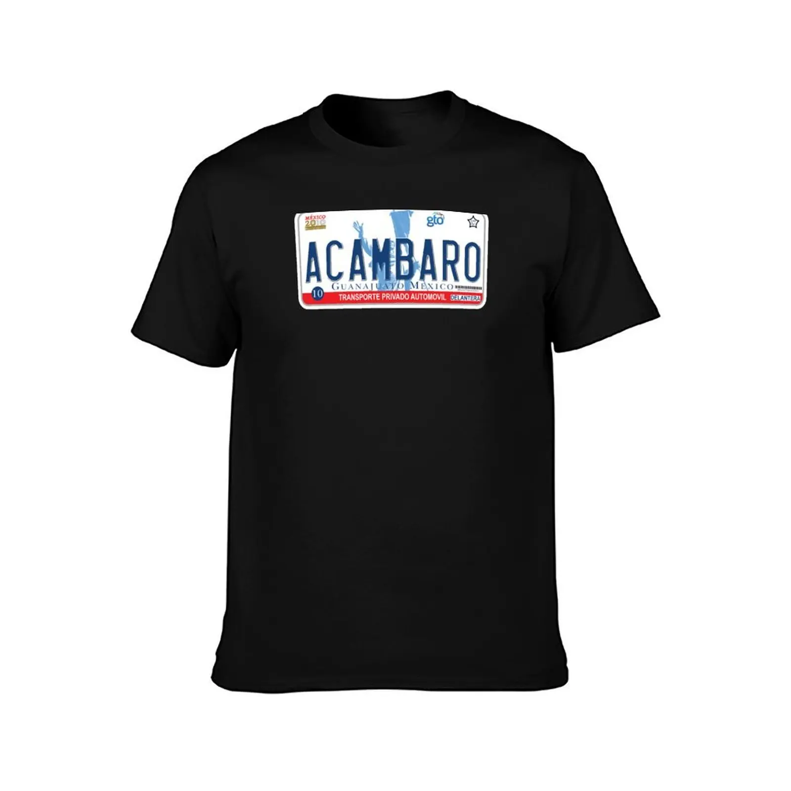 AcambaroGuanajuato License Plate Design Men T Shirt t shirt man casual