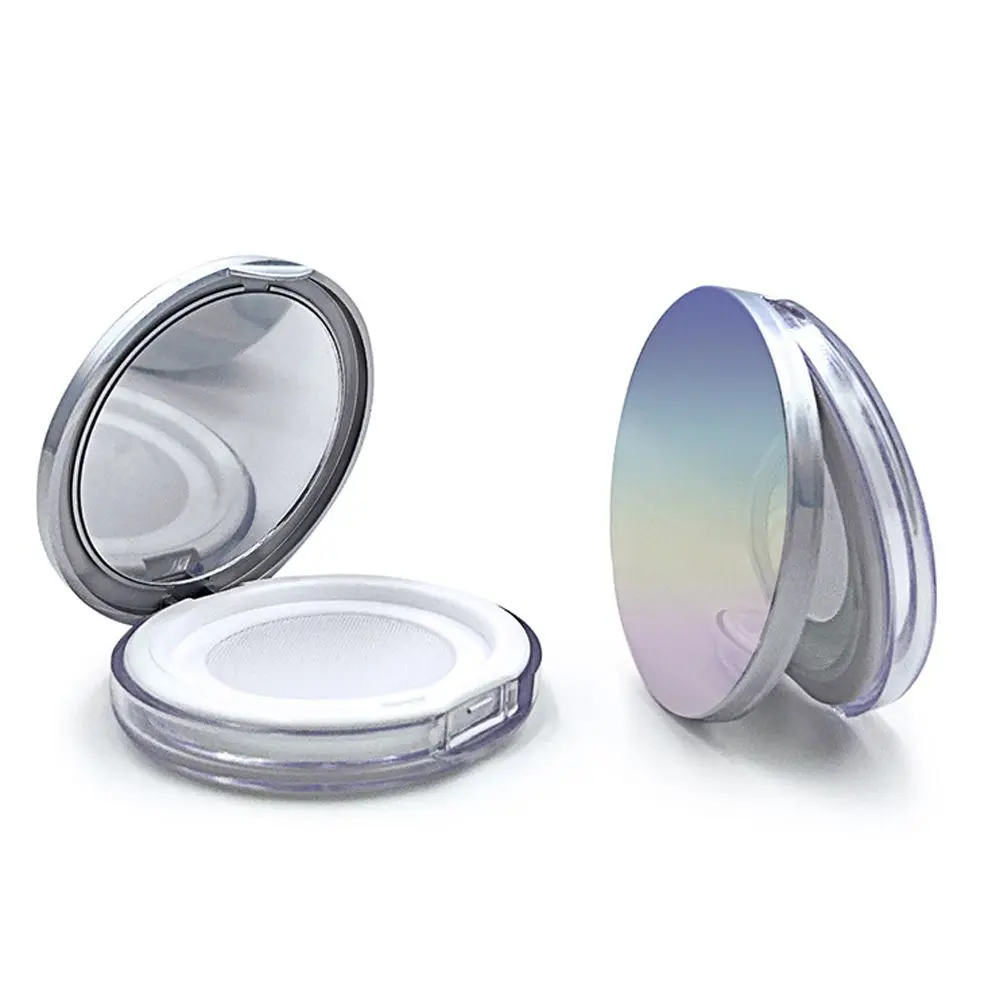 

Sifter Round With Puff Sieve Mirror Portable Loose Powder Pot Plastic Cosmetic Container Empty Powder Case Travel Makeup Jar