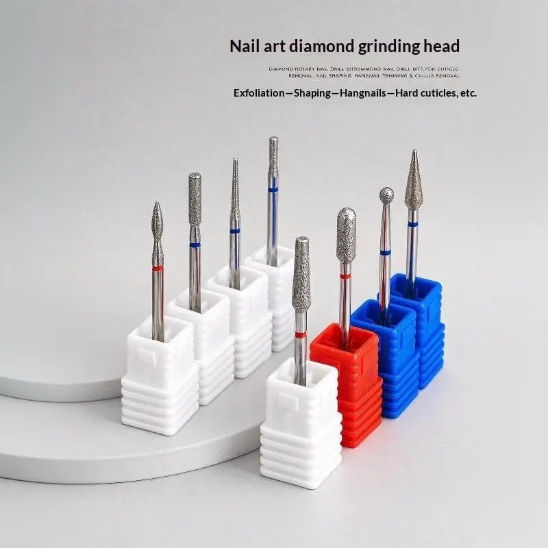 1Pcs Electric Manicure Machine Milling Bit Diamond Nail Drill Bits Cuticle Accessory Rotary Burr Mills Cutter Nail Remover Tool