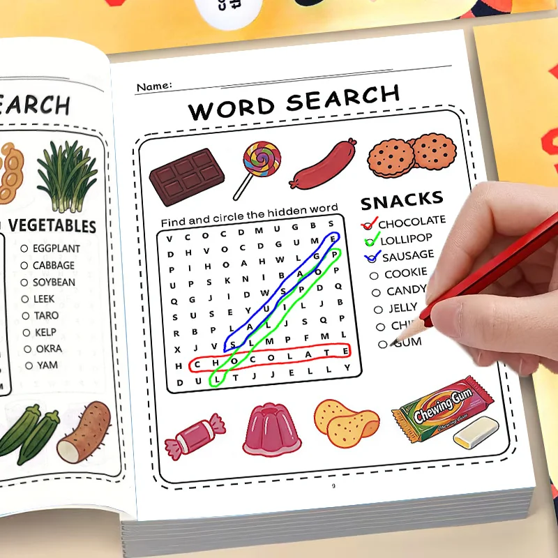 Word Search Book:Fun and Educational Word Searches for Kids Aged 4-8:Explore School Subject-Related Words and Boost Vocabulary!